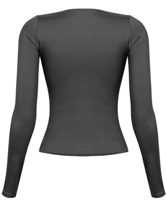 A buttery long sleeve top that is stretchy, soft, buttery, and made with multi-layered fabric. These ultra soft tops are made in the United States (US).