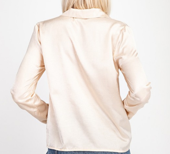 Champagne Satin Blouse