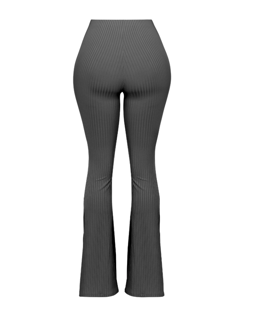 These black flare pants are a must-have! They are ribbed, soft, and stretchy.