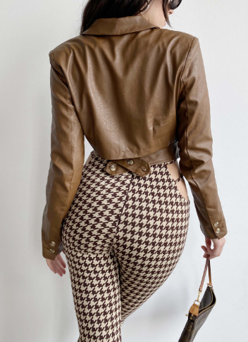 Cut It Houndstooth Knit Pants