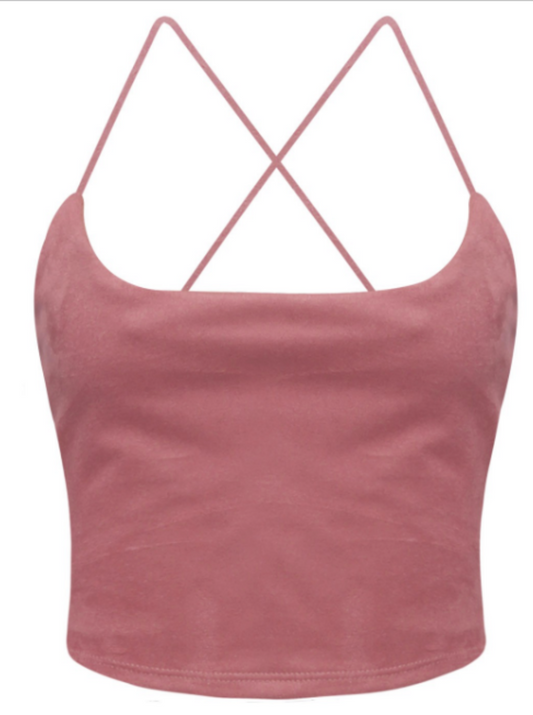 Pretty in Suede Crop Top