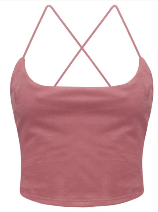 Pretty in Suede Crop Top