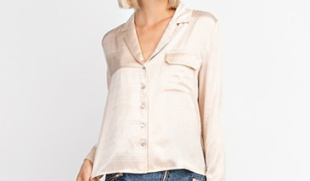 Champagne Satin Blouse