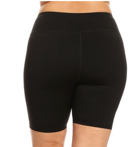 Biker shorts are in, and they're the perfect addition to your closet. Wear them when working out, at home, or pair them with a tee for a comfy outfit   Fabric: 75% Nylon, 25% Spandex Moisture wicking fabric Tummy-flattening waistband Interior hidden pocket Stretchy  Soft 