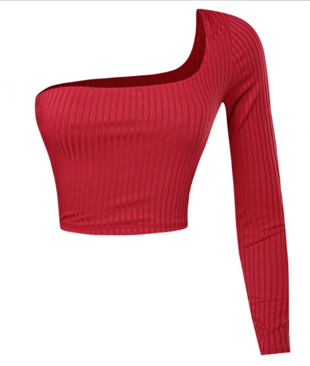 Ready to alert people when you step into the room? This top will have people doing a double-take.   Stretchy  Double-layered Made in the US  Material 95% Polyester 5% Spandex