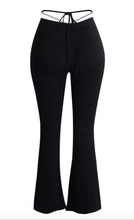 Load image into Gallery viewer, Bring the flirty flair in these super cute leggings! They feature a ruched front and waist tie. They&#39;re also made from our super soft and stretchy material that&#39;s not see-through.  Made in the US 95% Polyester 5% Spandex
