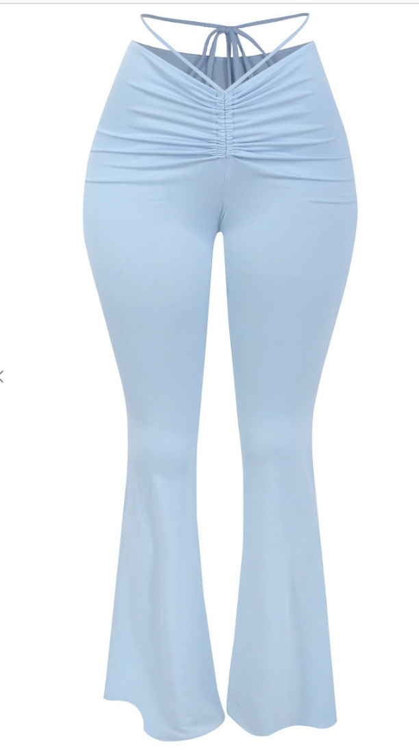 Flirty Flair Leggings (Baby Blue)