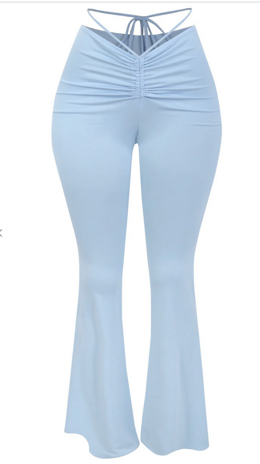 Flirty Flair Leggings (Baby Blue)