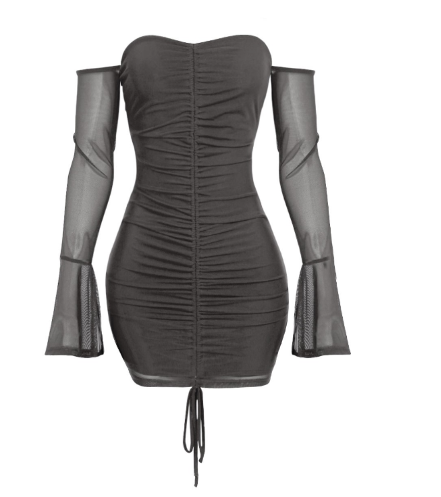 Bell Sleeve Mini Dress