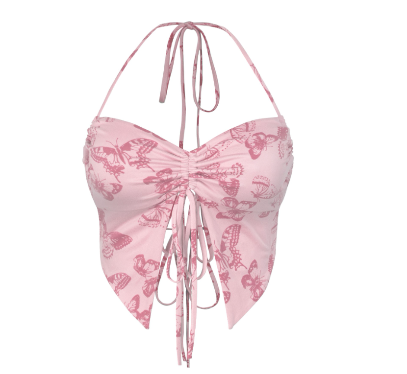 Make My Heart Flutter Crop Top